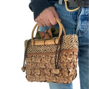 2/$30 Basket Purse 6”x3” Bottom x9” Height